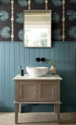 Interior pintado com Paint & Paper Library Blue Gum No. 620