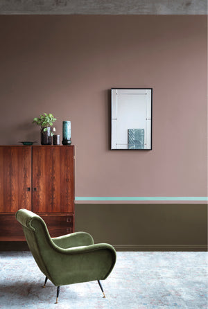 Interior pintado com Paint & Paper Library Deep Water Green No. 599