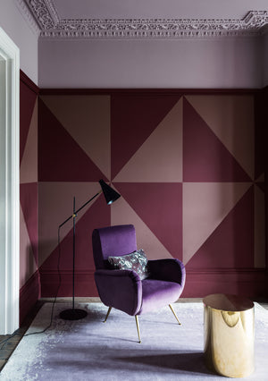 Interior pintado com Paint & Paper Library Grenache No. 372