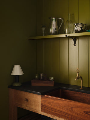 Interior pintado com Paint & Paper Library Midelt Sage No. 711